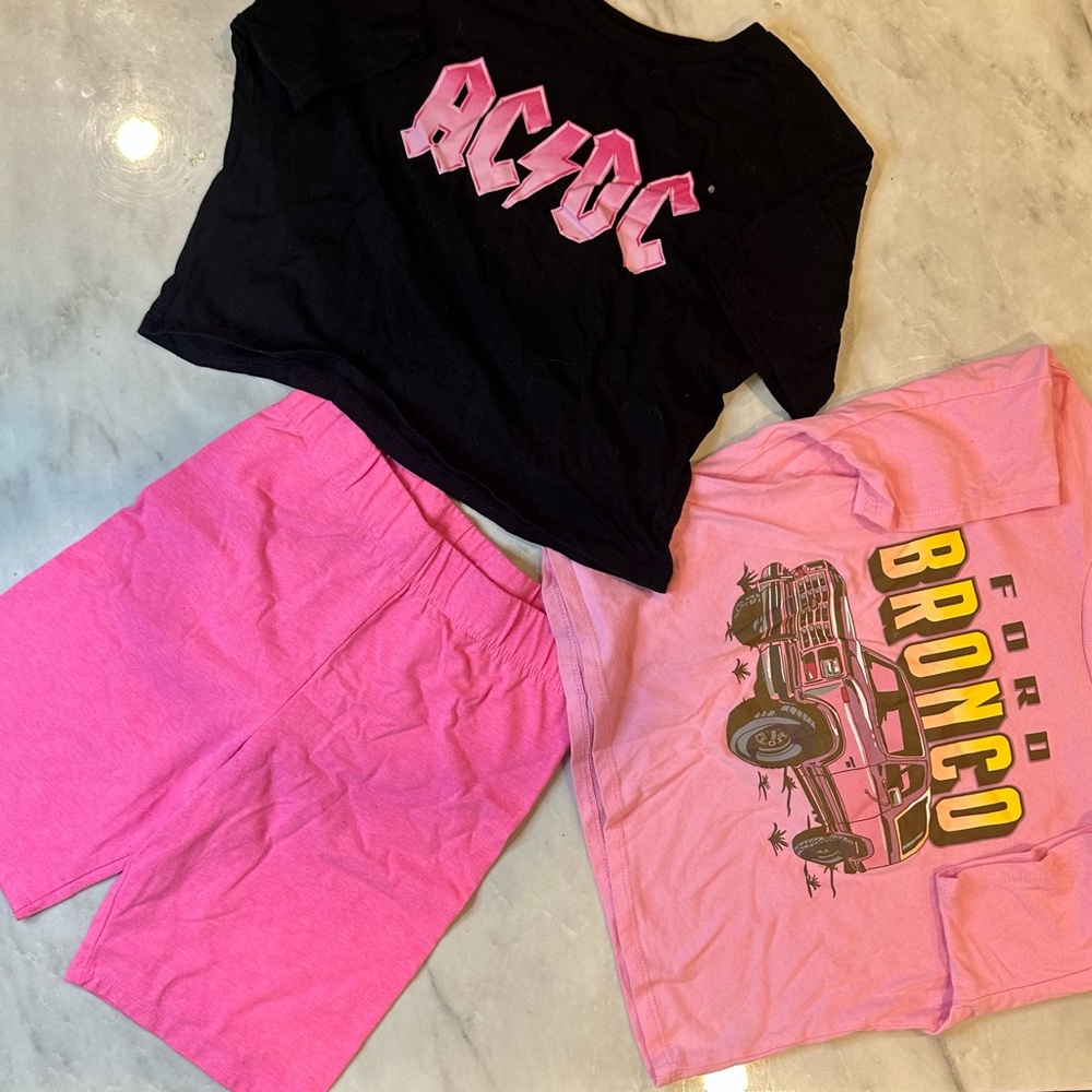 Wonder Nation Kids Matching Set - Black and Pink
